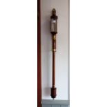 A MAHOGANY CASED "MARINE" BAROMETER by I Blatt Brighton, 96 cm high