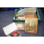 A VICTORIAN JIG SAW PUZZLE, "OLD MOTHER HUBBARD AND HER DOG" with original box, A GWR jigsaw