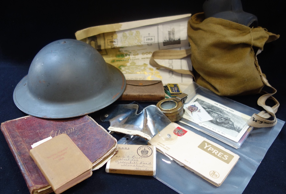 WWI TIN HELMETS and related items