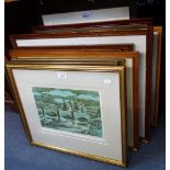 A COLLECTION OF WATERCOLOURS AND PRINTS, some of Dorset interest