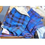 A COLLECTION OF MEN'S VINTAGE SILK NECK TIES BY NICOLE MILLER, with Elliott Plaid tartan child's