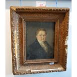 AN EARLY 19TH CENTURY OIL ON PANEL PORTRAIT OF A YOUNG MAN WITH FAIR HAIR