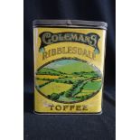 A VINTAGE "COLEMANS RIBBONDALE TOFFEE" TIN circa 1920's