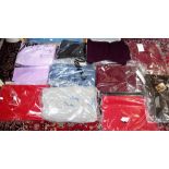 QUANTITY OF DRESS MAKERS FABRIC BY 'JASONS OF BOND STREET' including lengths of mauve, red and