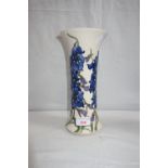 MOORCROFT: A 'Delphinium' vase, C.2015, of flared cylindrical form, tubeline decorated and painted