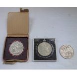 A QUEEN VICTORIA SILVER CROWN 1899 and two later crowns