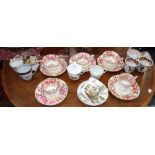 AN EARLY 19TH CENTURY PART TEASET, "Coalport Improved Feltspar Porcelain.....gold medal