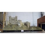 A LATE 20TH CENTURY 3-D MODEL OF A FORT, painted in colours, with a large box of