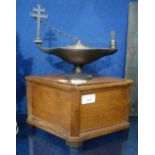 A 'TOC H' (TALBOT HOUSE) 'LAMP OF MAINTENANCE' bronze oil lamp with Cross of Ypr