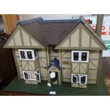 A RESTORED VINTAGE "TUDOR" STYLE DOLLS HOUSE fully furnished ; 'Mayfly Cottage'