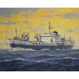 JOHN S. SMITH 1921-2010: 'A Study of the British cargo ship Nigaristan', signed