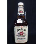 A LARGE HALF GALLON BOTTLE OF "JIM BEAM BOURBON WHISKY" circa 1970s