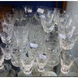 A COLLECTION OF STUART CRYSTAL GLASSES and others similar