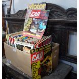 A LARGE COLLECTION OF VINTAGE 1960S AND 1970S MOTORING MAGAZINES, to include 'Car Mechanics' and '