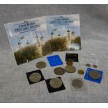 AN 1895 CROWN, 1983 PRESENTATION SETS and other coins