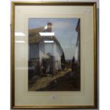 ALFRED LEYMAN: 'A Cottage Bovey Tracey', watercolour, signed and dated '91'