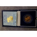 A 1988 GOLD PROOF HALF SOVEREIGN, cased with certificate