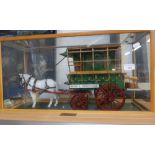 A SCRATCH BUILT MODEL HORSE DRAWN DELIVERY WAGON, "P Buck Ltd Baker and Confectioner" in a glazed