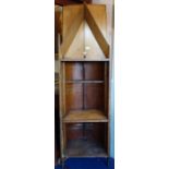 A VINTAGE TEAK ROWING SCULL by Sims & Sons of Putney, adapted into a bookcase, circa 1930s, 192cm