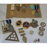 A COLLECTION OF MASONIC MEDALS AND INSIGNIA