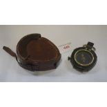 A WWI VERNER'S PATTERN COMPASS, No.108802 1917, in leather case