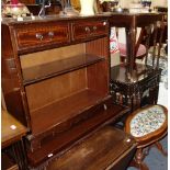 A VICTORIAN BEADWORK TOPPED OCCASIONAL TABLE, an Eastern nest of tables, an oak occasional table and