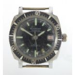 Vintage gentleman's Binatine Sea wristwatch with date dial and luminous hands, 3cm in diameter