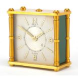Miniature Jaeger eight day travelling alarm clock, 5.5cm high Further condition reports can be found