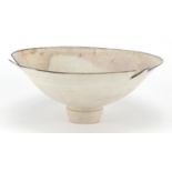 David Howard Jones Raku bowl with flared rim, incised initials around the foot rim, 19cm in diameter