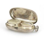 Silver sovereign and half sovereign case, W.N Ltd Birmingham 1913, 5cm in length, approximate weight