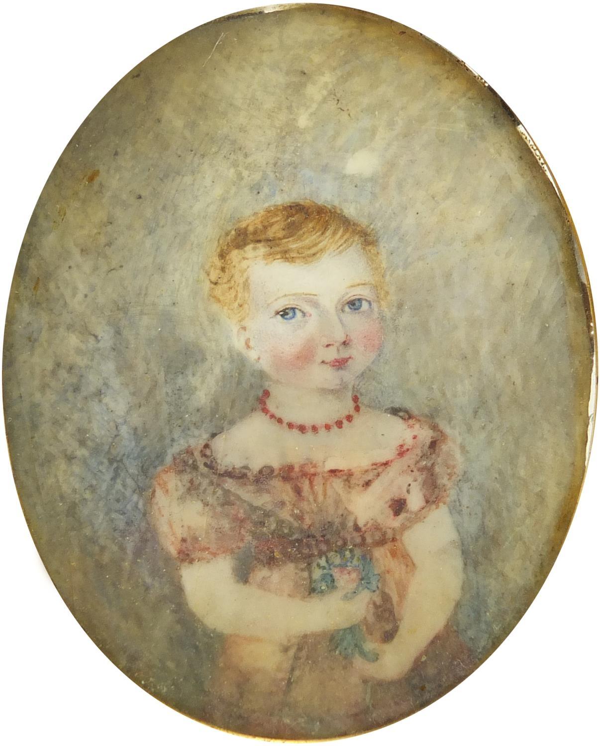 Antique and later miscellaneous objects including 19th century oval portrait miniature hand - Image 6 of 8