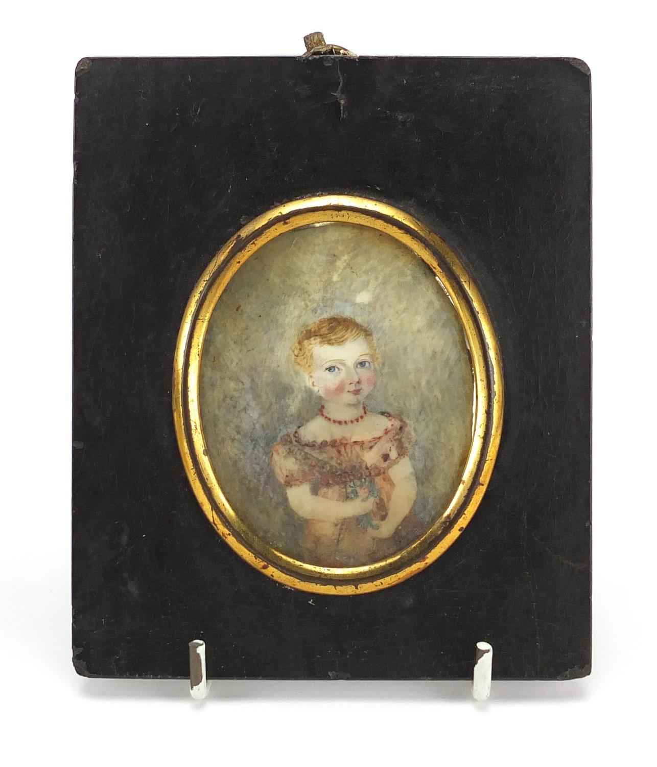 Antique and later miscellaneous objects including 19th century oval portrait miniature hand - Image 7 of 8