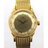 Gentleman's 18ct gold Omega Constellation automatic chronometer wristwatch, with 18ct gold strap,