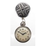 Ladies silver Waltham Premier fob watch, 2.6cm in diameter, with original box Further condition