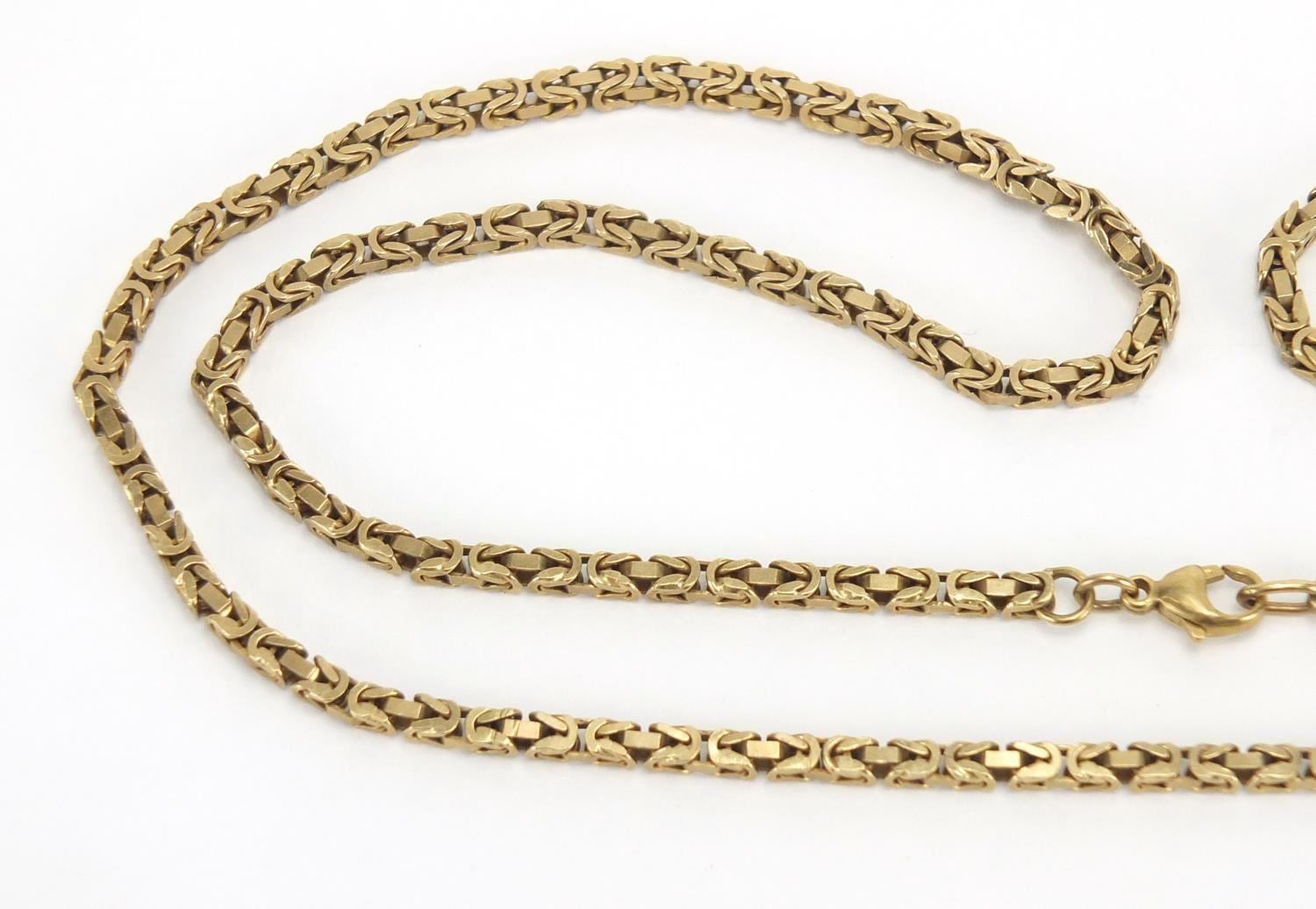 9ct gold Konigskette link necklace, 80cm in length, approximate weight 39.2g Further condition - Image 2 of 4
