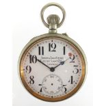 Gentleman's advertising over sized pocket watch, the enamelled dial marked Edison and Swan United