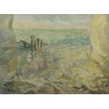 Coastal scene, oil on canvas, bearing a signature Sima, framed, 41cm x 29cm Further condition