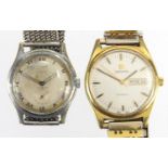 Two vintage gentleman's wristwatches, Zenith Surf automatic with day date dial and Silvana automatic