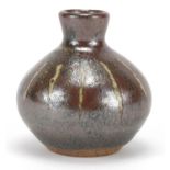 Miniature Studio pottery vase by David Leach of Lowerdown pottery, impresses initials around the