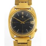 Vintage Gentleman's Bulova Accutron wristwatch with date dial, numbered 1-790532 to the case, 3cm in