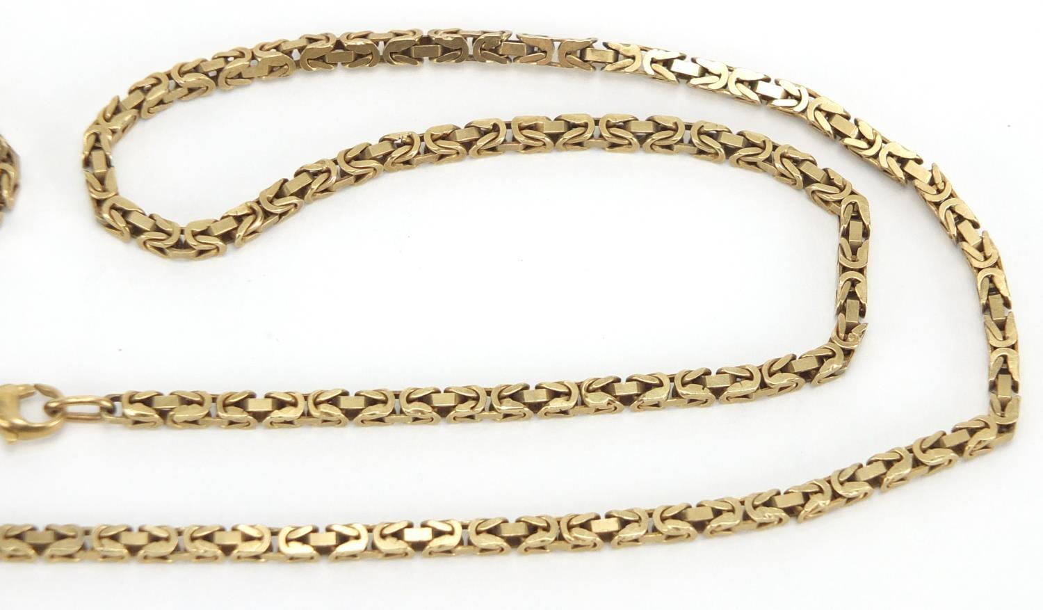 9ct gold Konigskette link necklace, 80cm in length, approximate weight 39.2g Further condition - Image 3 of 4