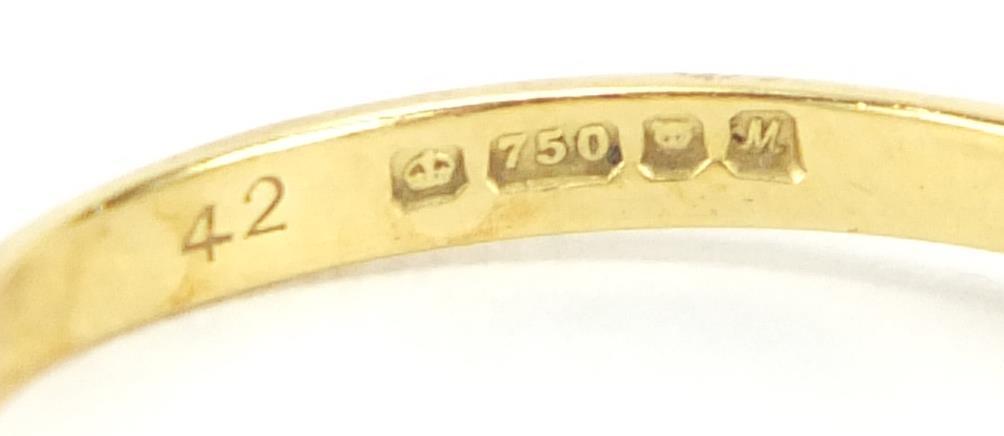 Unmarked gold sapphire and diamond ring, size S, approximate weight 2.5g : For further Condition - Image 5 of 5