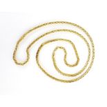 18ct gold Konigskette link necklace, 86cm in length, approximate weight 86.0g Further condition