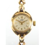 Ladies 9ct gold Rolex Tudor wristwatch with 9ct gold strap, numbered317523 to the case, 1.1cm in