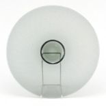 Whitefriars grey glass footed stand, 38cm in diameter : For further Condition Reports Please Visit