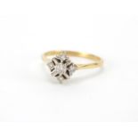 18ct gold diamond five stone ring, size S, approximate weight 4.0g : For further Condition Reports