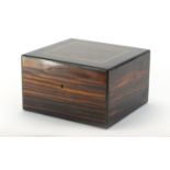 Dunhill inlaid coromandel humidor, 15cm H x 25cm W x 23cm D : For further Condition Reports Please
