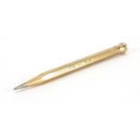9ct gold Lifelong propelling pencil, approximate weight 17.1g : For further Condition Reports Please