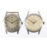 Two vintage gentleman's wristwatches, Garrard and Enicar Sport, each 3.2cm in diameter : For further