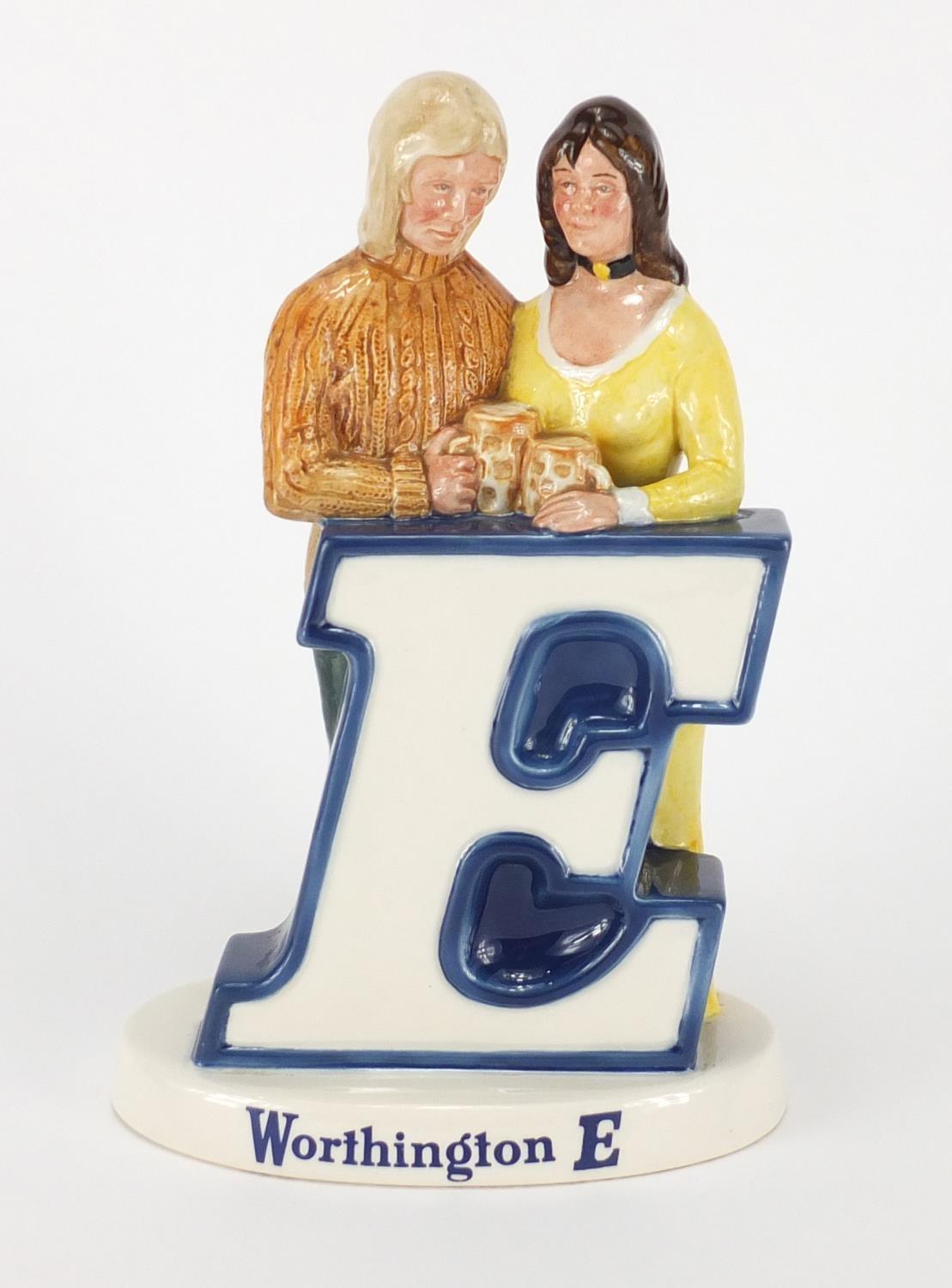 Beswick Worthington E figure group of a man and woman with beer, 23cm high : For further Condition